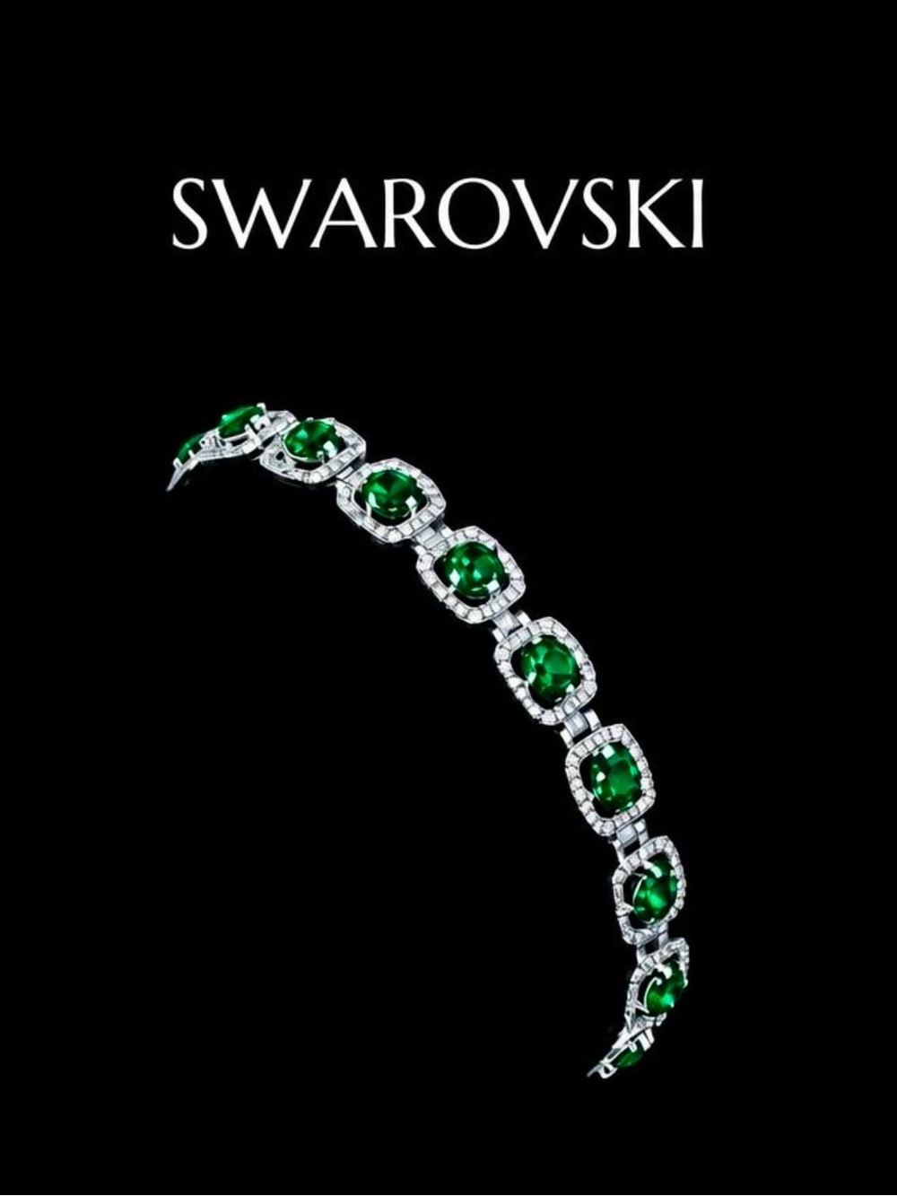 Stunning Emerald Swarovski Crystal Bracelet